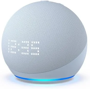 Echo Dot (5.ª generación) con reloj